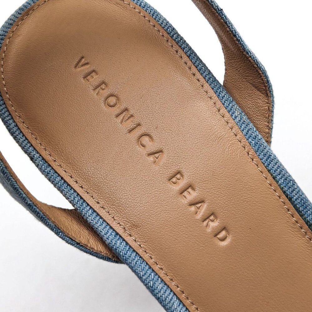 Veronica Beard Women Lalana Blue Denim Strappy Platform Summer Sandals -  10.5 - Picture 10 of 12